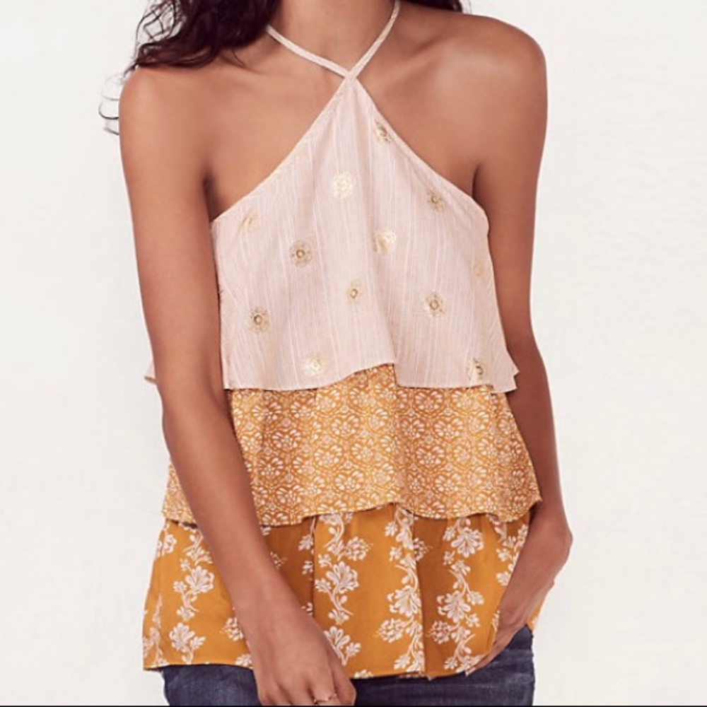 NWT LC Lauren Conrad Tiered Halter Top